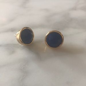 Kate Spade Navy & Gold Stud Earrings